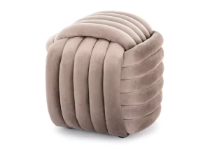 POUFFE BRUNI VELVET C. TAP BEGE. 251