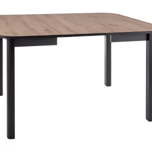 DANTE II TABLE ARTISAN OAK / MATT BLACK 90(130)x90