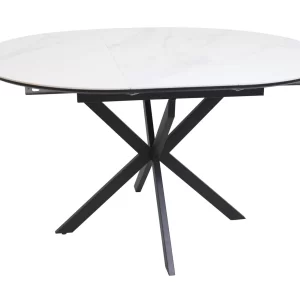 MESA CERÂMICA GASTON BRANCO / PRETO 100(135)X100