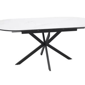 MESA CERÂMICA GASTON BRANCO / PRETO 140(180)X80
