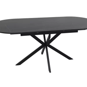 MESA CERÂMICA GASTON PRETA 140(180)X80