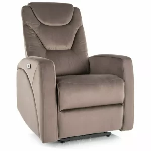 POLTRONA RECLINÁVEL KRONOS VELVET CAPPUCCINO BLUVEL 38