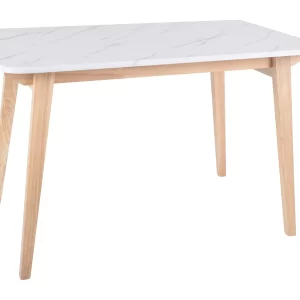 MARCUS TABLE EFEITO MÁRMORE BRANCO / CARVALHO 120X75