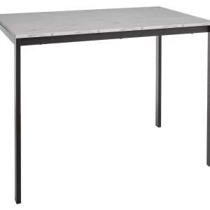 MARIO TABLE EFEITO MÁRMORE BRANCO/PRETO 100X60