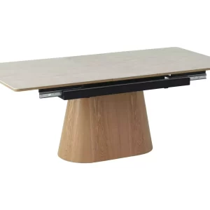 MONACO TABLE BEIGE TRAVERTINO / CARVALHO 160(200)X90