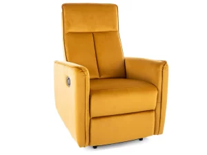 POLTRONA RECLINÁVEL NIKOS VELVET CURRY BLUVEL 68