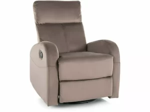 POLTRONA RECLINÁVEL OLIMP VELVET CAPPUCCINO BLUVEL 38