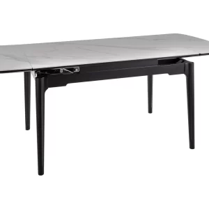 MESA SENTO BRANCO / PRETO 120(180)X80