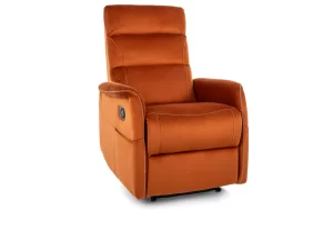POLTRONA RECLINÁVEL SOLON M VELVET (FUNÇÃO DE MASSAGEM) CANELA BLUVEL 4215