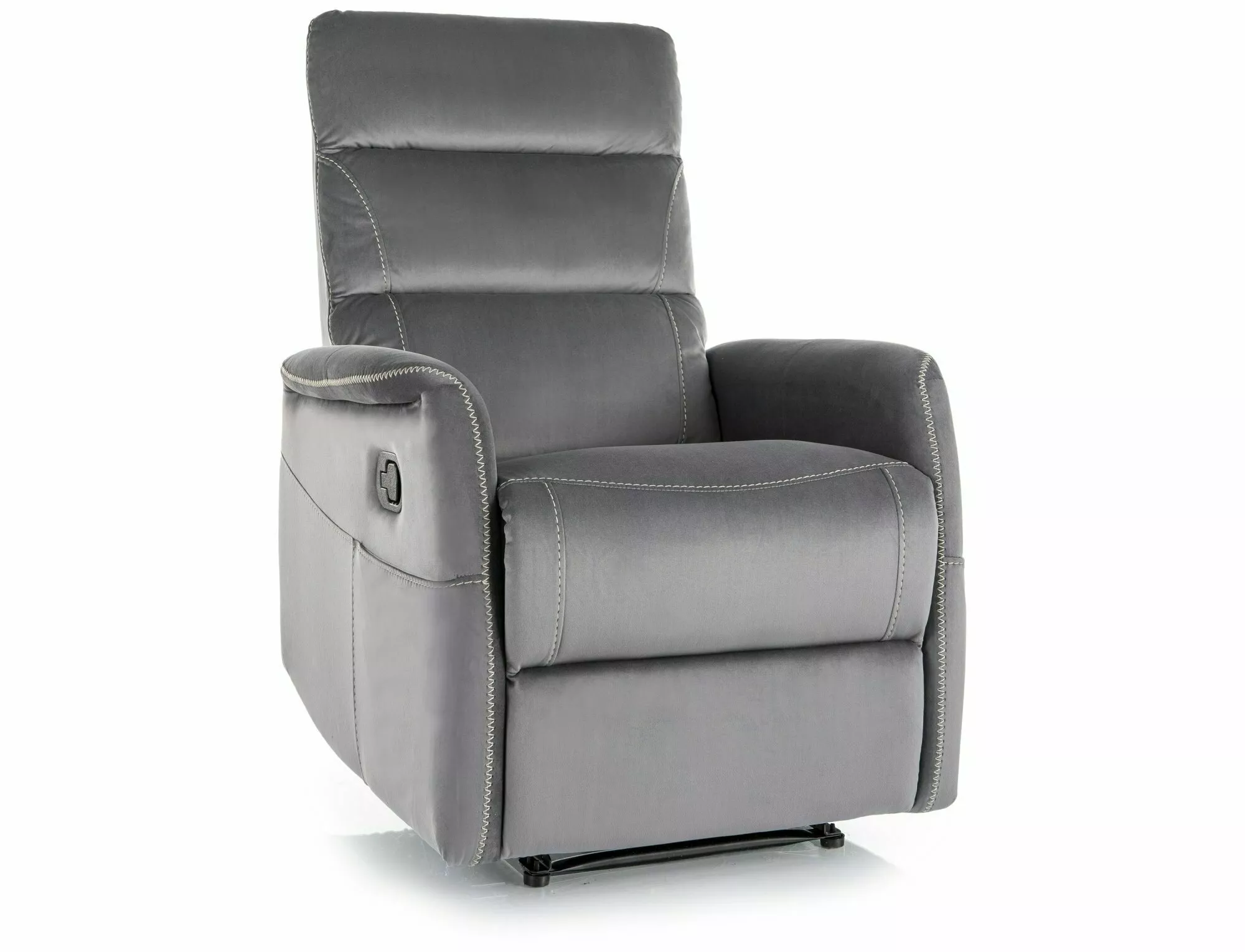 POLTRONA RECLINÁVEL SOLON M VELVET (FUNÇÃO MASSAGEM) BLUVEL CINZENTO 14