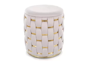 POUF TIARA VELVET J.TAP BEGE. 250