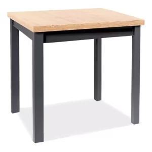 TABLE ADAM OAK ARTISAN / PRETO 80X80