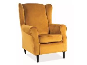 BARÃO DE POLTRONA VELVET CURRY BLUVEL 68 / WENGE