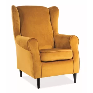 BARÃO DE POLTRONA VELVET CURRY BLUVEL 68 / WENGE