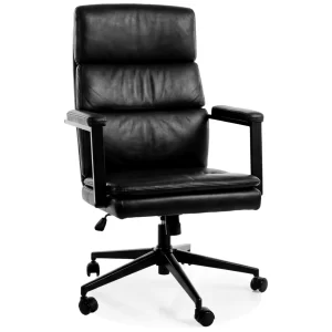 CADEIRA GIRATÓRIA Q-090 PRETO ECO-COURO