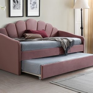 CAMA BELLA VELVET 90X200 BLUVEL ROSA ANTIGO 52