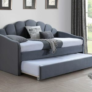 CAMA DE VELUDO BELLA 90X200 BLUVEL CINZENTO 14