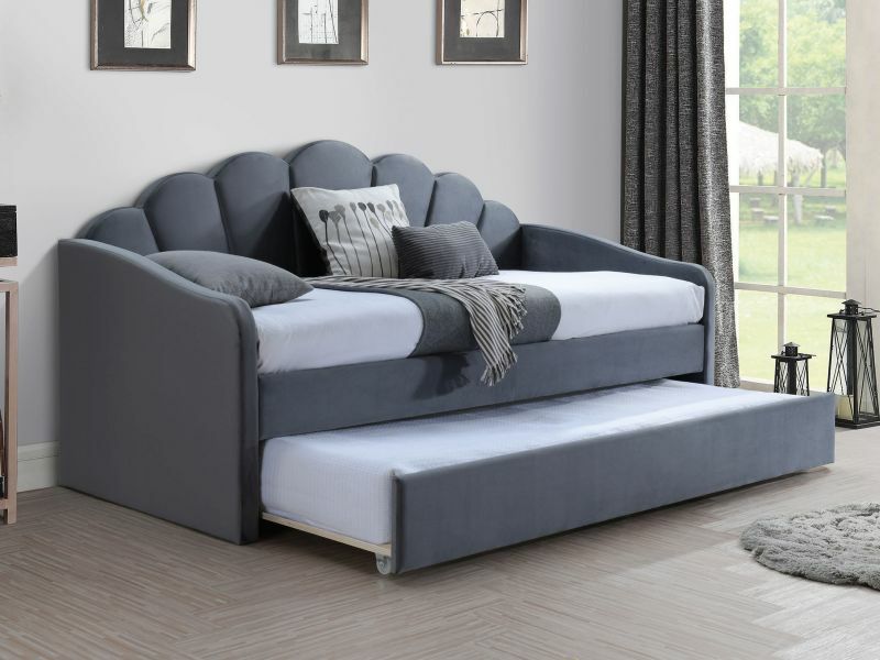 CAMA DE VELUDO BELLA 90X200 BLUVEL CINZENTO 14