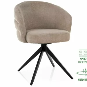 CADEIRA DE MINÉRIOS DE CADEIRA ESTRUTURA PRETA/TAP.250