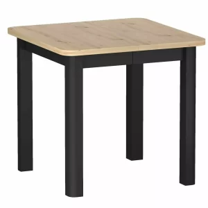 MESA ARTESANAL DE CARVALHO OSKAR / PRETO 80(200)x80
