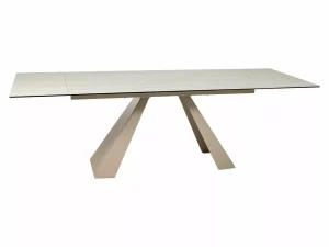 MESA SALVADORE CERÂMICA BEGE TRAVERTINO/CAXEMIRA 160(240)X90