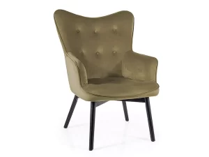 ESTRUTURA DE POLTRONA CARMEN VELVET PRETO MATE / BLUVEL A ÓLEO 77