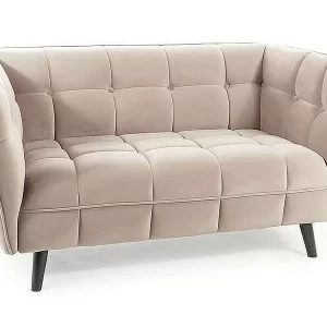 SOFA CASTELLO 2 BLUVEL BEGE VELUDO 28 / WENGE