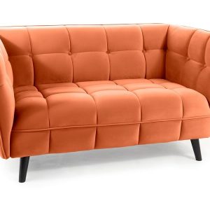 SOFA CASTELLO 2 VELUDO CANELA BLUVEL 4215 / WENGE