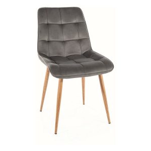 CADEIRA CHIC D VELVET OAK FRAME / BLUVEL CINZENTO 14