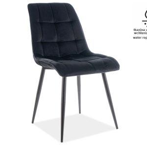 CADEIRA CHIC MATT VELVET 99 PRETO / PRETO