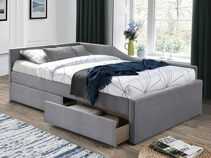 CAMA DE VELUDO ELIOT 120X200 TORNEIRA CINZENTA. 142