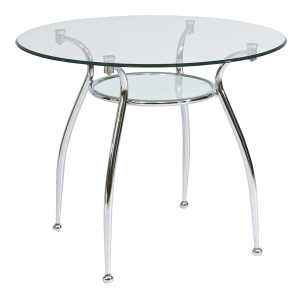 FINEZJA TABLE A TRANSP./CHROME fi 90X77
