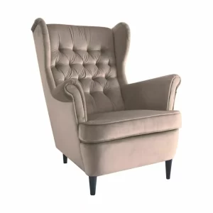 SOFÁ HARRY VELVET BEIGE BLUVEL 28 / WENGE