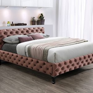 TORNEIRA DE VELUDO HERRERA 160X200 ANTIQUE PINK/WENGE. BLUVEL 52