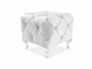 POUFFE HESTIA K VELVET J. GREY BLUVEL 03 / PRATA