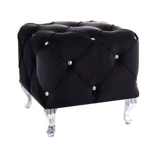 POUFFE HESTIA K VELVET BLUVEL PRETO 19/ PRATA